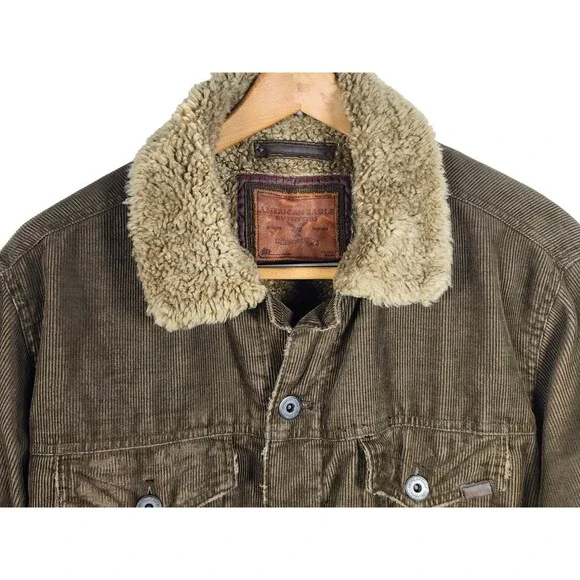 American Eagle Outfitters Vintage Sherpa Corduroy Jacket Size Large